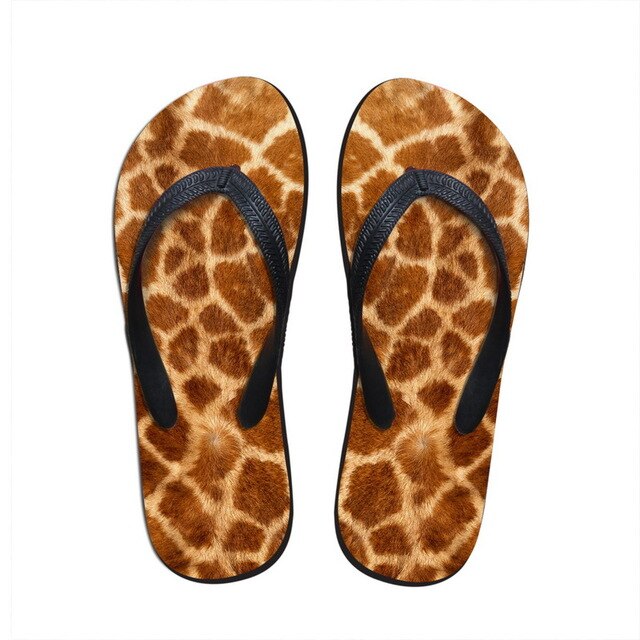 Tiger Giraffe Leopard Print Slippers