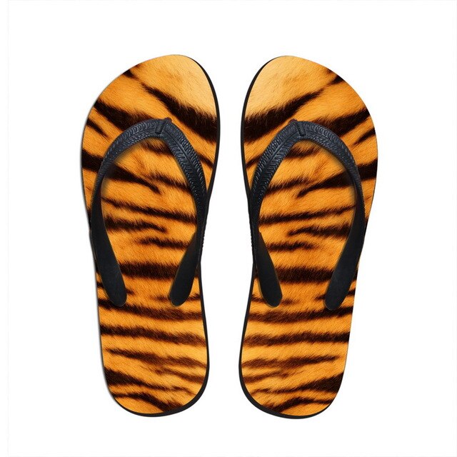 Tiger Giraffe Leopard Print Slippers